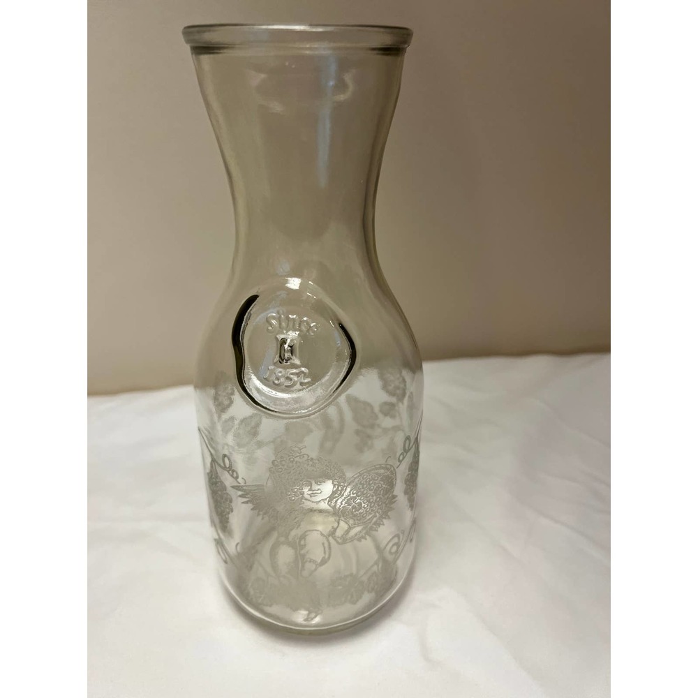 Norman Kosarin 1989 Paul Mason Vineyards Etched Angels Glass Carafe